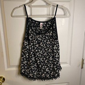 Justice Black and White Top Size 20